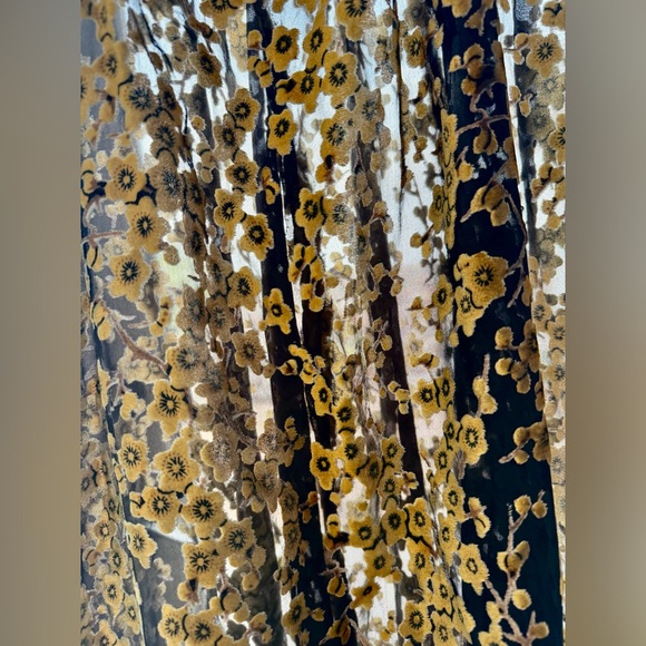 Homemade Cherry Blossom Velvet Sheer Dress Fits Large - Picture 9 of 11